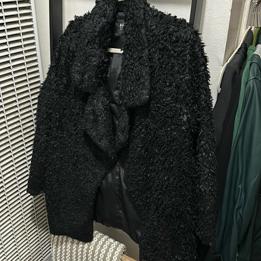 Black teddy coat